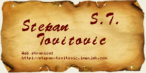 Stepan Tovitović vizit kartica